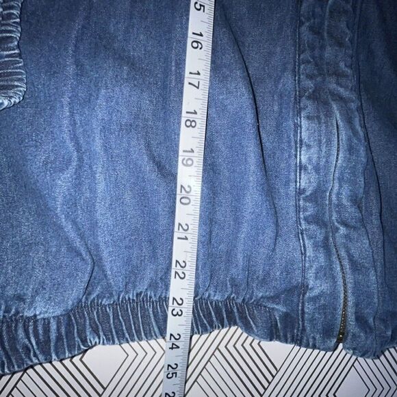 VTG 90s Alfred Dunner Wmns Petite Zip Up Denim Embroidered Jacket Sz 18P - Picture 10 of 12